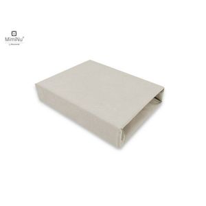 Cearceaf cu elastic MimiNu pentru patut 90x40 cm din bumbac Royal Beige imagine