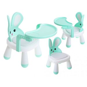 Scaunel cu masuta incorporata Little Bunny Verde menta imagine