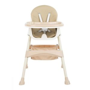 Scaun de masa KikkaBoo 2 in 1 cu picioare pliabile Brie Beige 2023 imagine