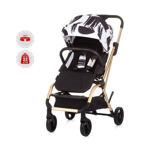 Carucior Chipolino Twister black white cu sezut rotativ imagine