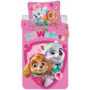 Set lenjerie pat copii Paw Patrol Skye and Everest Pawfect 100x140 + 40x45 SunCity imagine