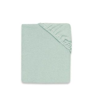 Cearceaf cu elastic Qmini pentru patut 90x40 cm din bumbac terry Cold Mint imagine