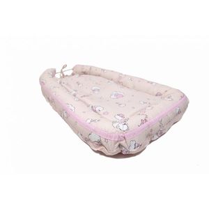 Baby Nest Ursuletul Martinica roz culcus bebelus pentru dormit reversibil multifunctional 100 x 60 cm imagine