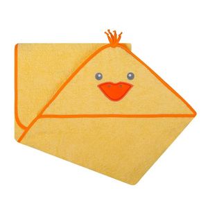 Prosop de baie cu gluga cu urechi din bumbac 80x80 cm Yellow Duck imagine