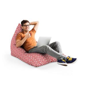 Fotoliu Puf Bean Bag tip Lounge Model rosu si alb imagine