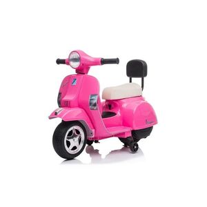 Motocicleta electrica 6V 25 W Vespa cu scaun din piele Pink imagine