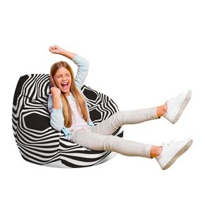 Fotoliu Puf Bean Bag tip Para L abstract zebra imagine