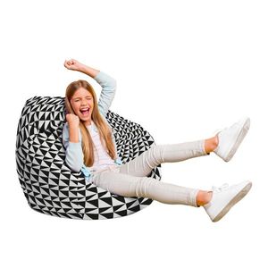 Fotoliu Puf Bean Bag tip Para L geometric sea black imagine