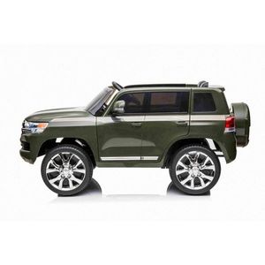 Masinuta electrica cu roti EVA si scaun din piele Toyota Landcruiser Army Green imagine