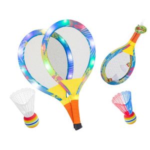 Set rachete iluminate de tenis cu minge si fluturas imagine