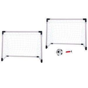 Poarta de fotbal 2 in 1 cu minge si pompa 185x120x70cm imagine