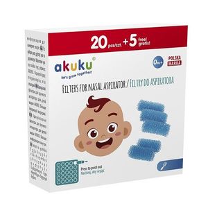 Set 25 filtre de unica folosina pentru aspirator nazal Akuku imagine