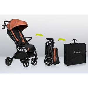 Carucior sport Lionelo Cloe, Cu accesorii, Cadru din aluminiu, Sarcina maxim 22 kg, Usor, Pliere compacta pentru avion, cu o singura mana, Ideal pentru toate tipurile de suprafete, 6 luni+ gri imagine