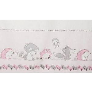 Set protectii patut Odette Pink din bumbac 50x100 cm imagine