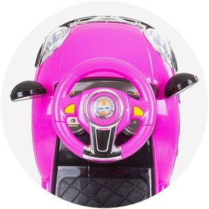 Masinuta de impins Chipolino Super Car pink cu maner si copertina imagine