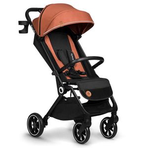 Carucior sport Lionelo Cloe, Cu accesorii, Cadru din aluminiu, Sarcina maxim 22 kg, Usor, Pliere compacta pentru avion, cu o singura mana, Ideal pentru toate tipurile de suprafete, 6 luni+ maro imagine