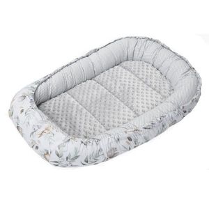 Babynest pentru dormit cu doua fete Nichiduta Minky Grey Deer imagine