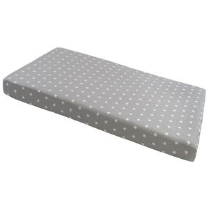 Cearceaf cu elastic Nichiduta 120x60 cm White stars on Gray imagine