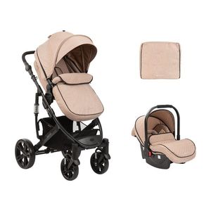 Carucior transformabil 3in1 KikkaBoo Beloved Beige 2023 imagine