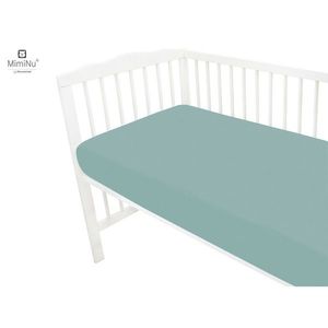 Cearceaf cu elastic Miminu pentru patut 90x40 cm din bumbac Royal Nepal Green imagine