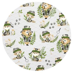 Salteluta pentru carucior MimiNu reversibila 78 x 34 cm Minky Detective Natural imagine