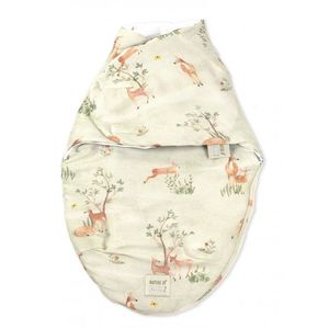 Sistem de infasare bambus inchidere velcro Baby swaddle Caprioare + cadou rucsacel imagine