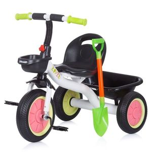 Tricicleta cu pedale Chipolino Rover watermelon, cu sezut si ghidon confortabil, cos pentru accesorii, lopata de jucarie inclusa, pentru copii cu o greutate de pana la 25 kg imagine