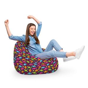 Fotoliu Puf Bean Bag tip Para XL Candies Fundal Mov imagine