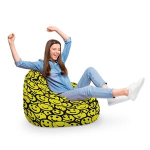 Fotoliu Puf Bean Bag tip Para XL Smiley Galben imagine