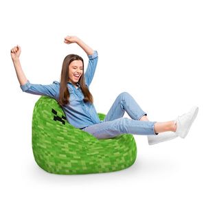 Fotoliu Puf Bean Bag tip Para XL Minecraft Creeper imagine