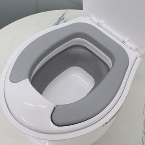 Olita tip minitoaleta Little Mom cu Sunete, adaptor moale din spuma PU, recipient de colectare detasabil si suport pentru hartie igienica White imagine