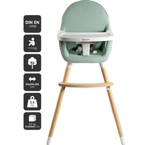 Scaun de masa BabyGo transformabil Scandi Green imagine