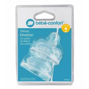 Set 2 tetine silicon Bebe Confort Emotion S1 0-12 luni imagine