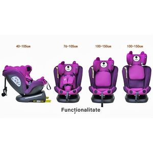 Scaun auto Tweety Plus Deluxe Buf Boof i-Size rotativ 360 cu isofix 40-150 cm UrsPurple imagine