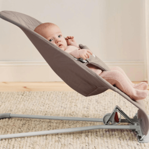 Balansoar BabyBjorn Bliss Sand Grey din tesatura matlasata cu aspect Clasic imagine