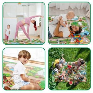 Covoras din spuma pentru colorat cu markere incluse Ricokids 200x120 cm Zoo imagine