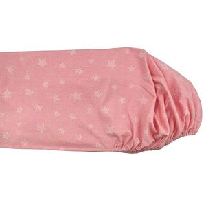 Cearceaf din jersey Stars in your eyes Pink cu elastic 52x95 cm imagine