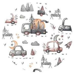 Lenjerie patut cu 3 piese MimiNu 120x60 cm Cars Grey imagine