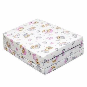 Salteluta pliabila New Baby standard pentru patut din spuma 120x60x5 cm Koala Pink imagine