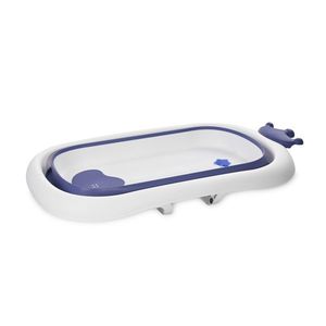 Cadita pliabila pentru bebelusi 83 cm cu dop de scurgere Royal Blue imagine