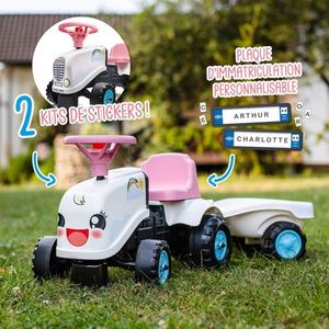 Tractor pentru copii cu remorca roz FK 206B imagine