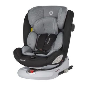 Scaun auto rotativ cu isofix Coccolle Lyra Greystone I-size, 40-150 cm, 0-12 ani, omologat R129, Top Tether, Pozitie somn, Protectie impact lateral imagine