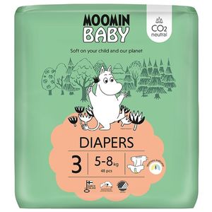 Scutece finlandeze eco Moomin Baby 3, 5-8 kg 48 bucati imagine