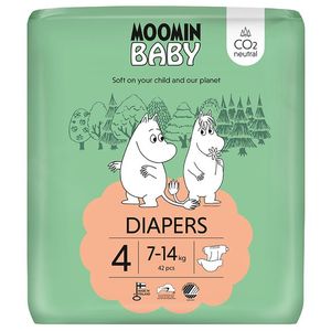 Scutece finlandeze eco Moomin Baby 4, 7-14 kg 42 bucati imagine