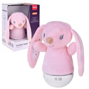 Lampa de veghe in 7 culori LED muzicala Pink Rabbit 18 cm imagine