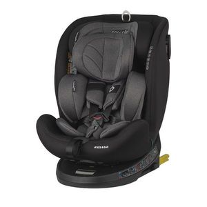 Scaun auto rotativ cu Isofix Coccolle Nova iSize, 40-150 cm, 0-12 ani, omologat R129, Top Tether, Insert nou nascut, Tetiera reglabila, Protectie impact lateral, Pozitie de somn, Diamond Black imagine