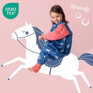 Sac de dormit cu picioruse si maneca lunga detasabila Horses 90 cm + manseta 2.5 Tog imagine