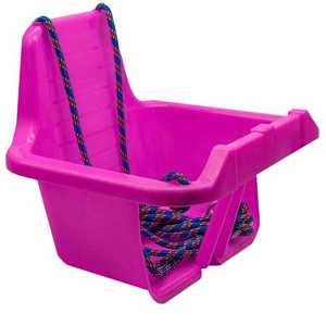 Leagan din plastic cu spatar 35 x 30 cm Pink imagine