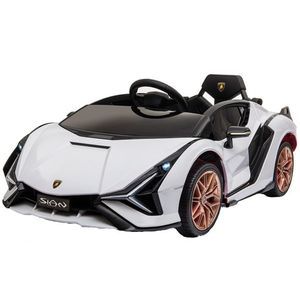 Masinuta electrica 12V cu telecomanda Lamborghini Sian Alb 78W imagine