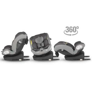 Scaun auto cu Isofix Coccolle Nyota iSize, 4 pozitii inclinare, Rotire 360 cu o singura mana, Tetiera reglabila, Husa detasabila, Sistem antibasculare Top Tether, Pozitie somn, Sarcina maxima 36 kg, 40-150 cm, 0-12 ani, Omologat R129, Moonlit Grey imagine